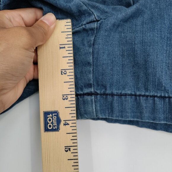 Tommy Hilfiger 100% Cotton Mid-Rise Button Soft Denim Jeans Short Size 6 Women - Picture 4 of 10